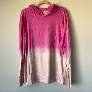 Soft Serve Organic Cotton Pink Tie Dye Lightweight Hoodie Size 3XL
